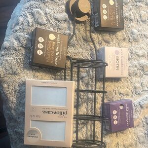 Black Metal Shower Caddy by kitsch and bars and pillow case